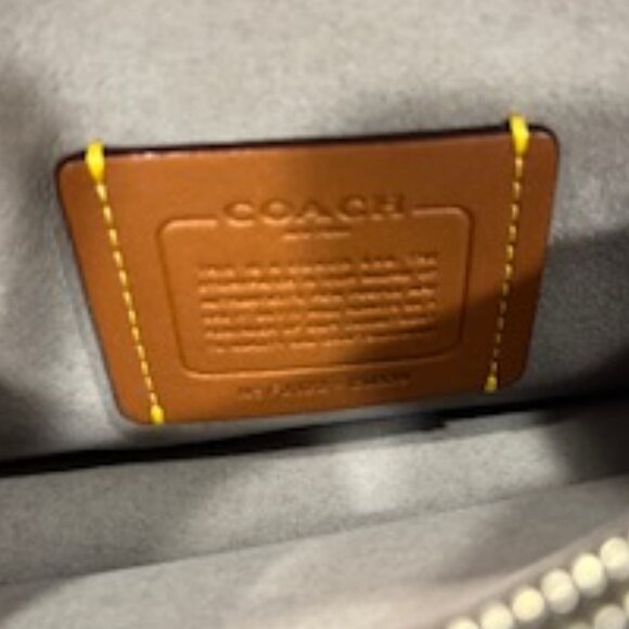 NWOT Authentic Coach Tabby Shoulder Bag 20 in Mirror Metallic Leather - Picture 5 of 11